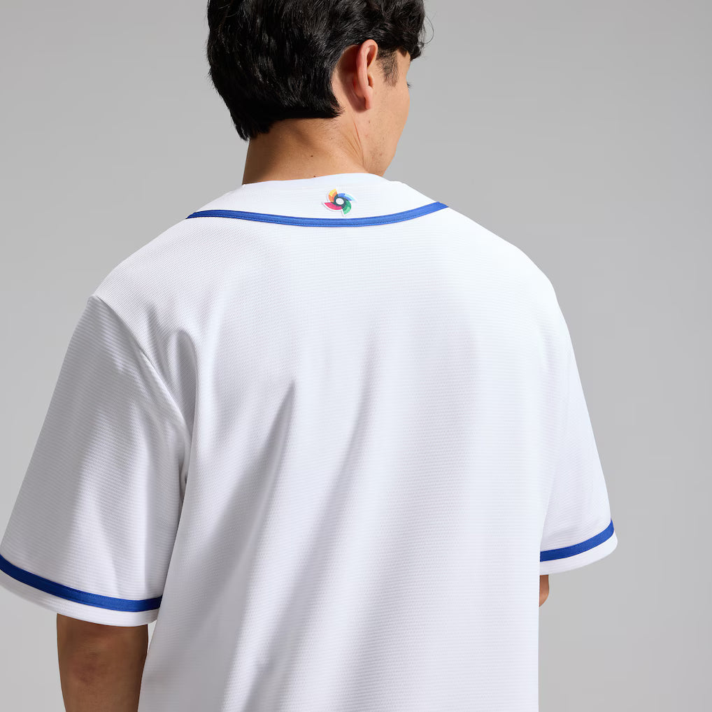 2026 WBC Nicaragua Men's Nike Stadium Jersey – Official Home White Edition