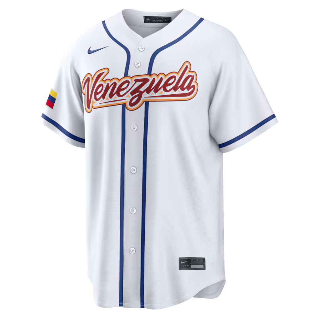 2026 WBC Venezuela Men's Nike Stadium Jersey – Official Home White Edition