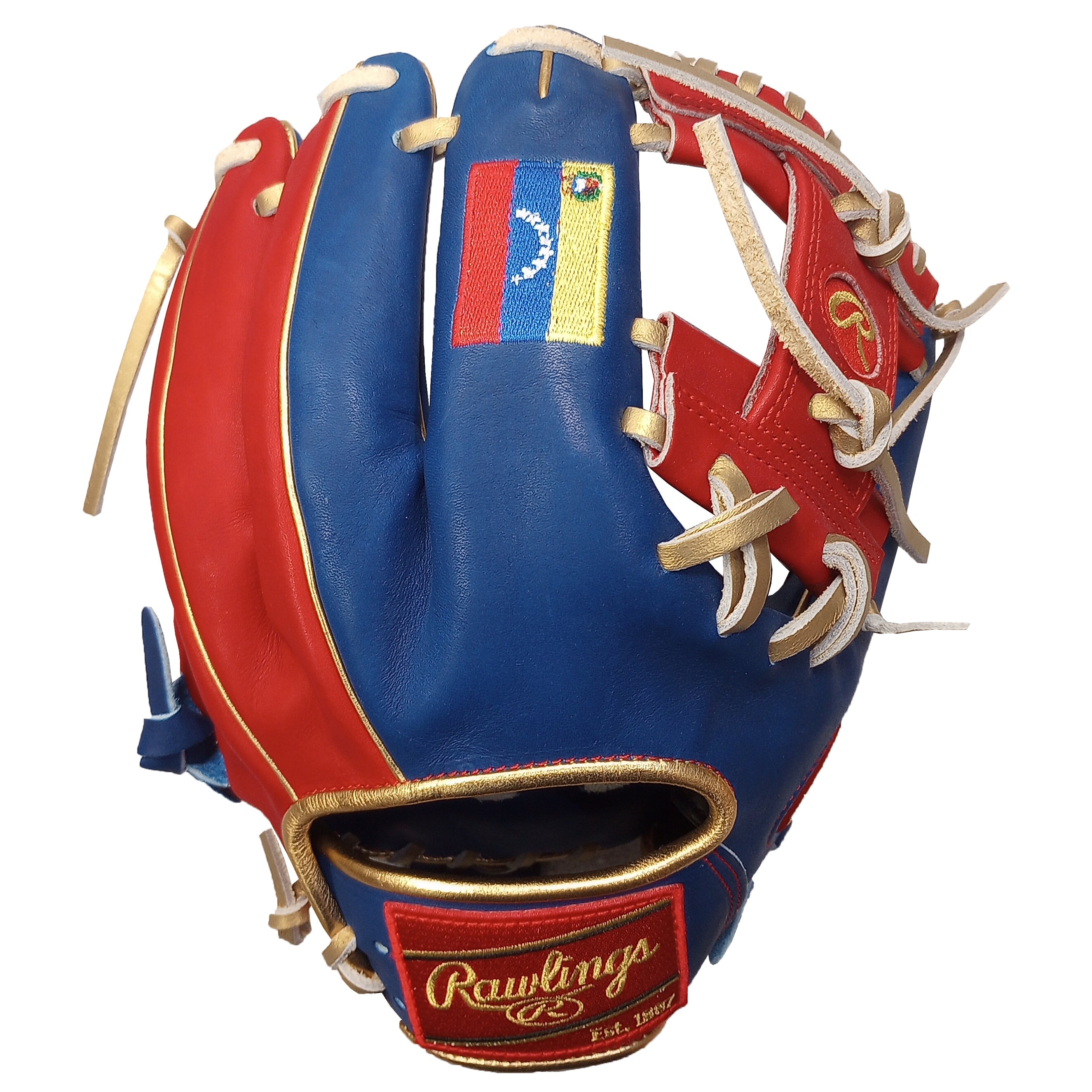 Rawlings Heart of the Hide 11.5” Infield Glove – Limited Venezuela Edition | Pro I-Web | HOH Leather | Blue/Red/Gold